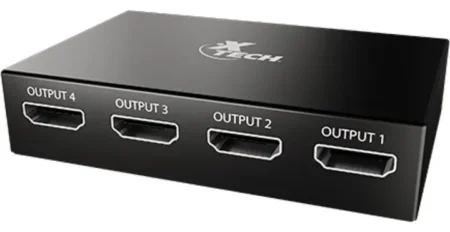 Multiplicador (Splitter) HDMI de 4 Puertos con Alimentación.